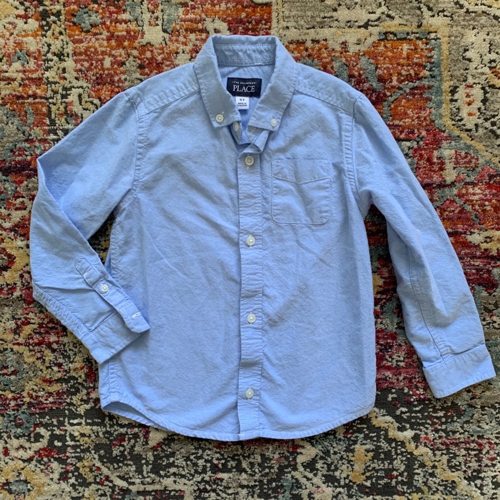 Boys chambray button down shirt